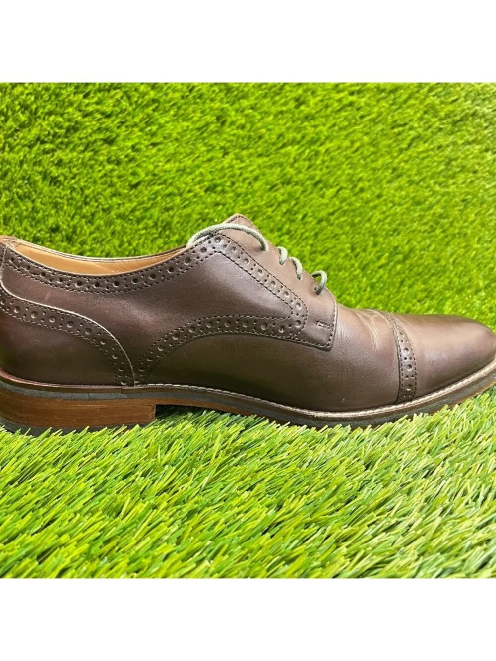 Cole Haan Madison Grand Mens Size 8 Brown Casual Classic Cap Toe Oxford Shoes
